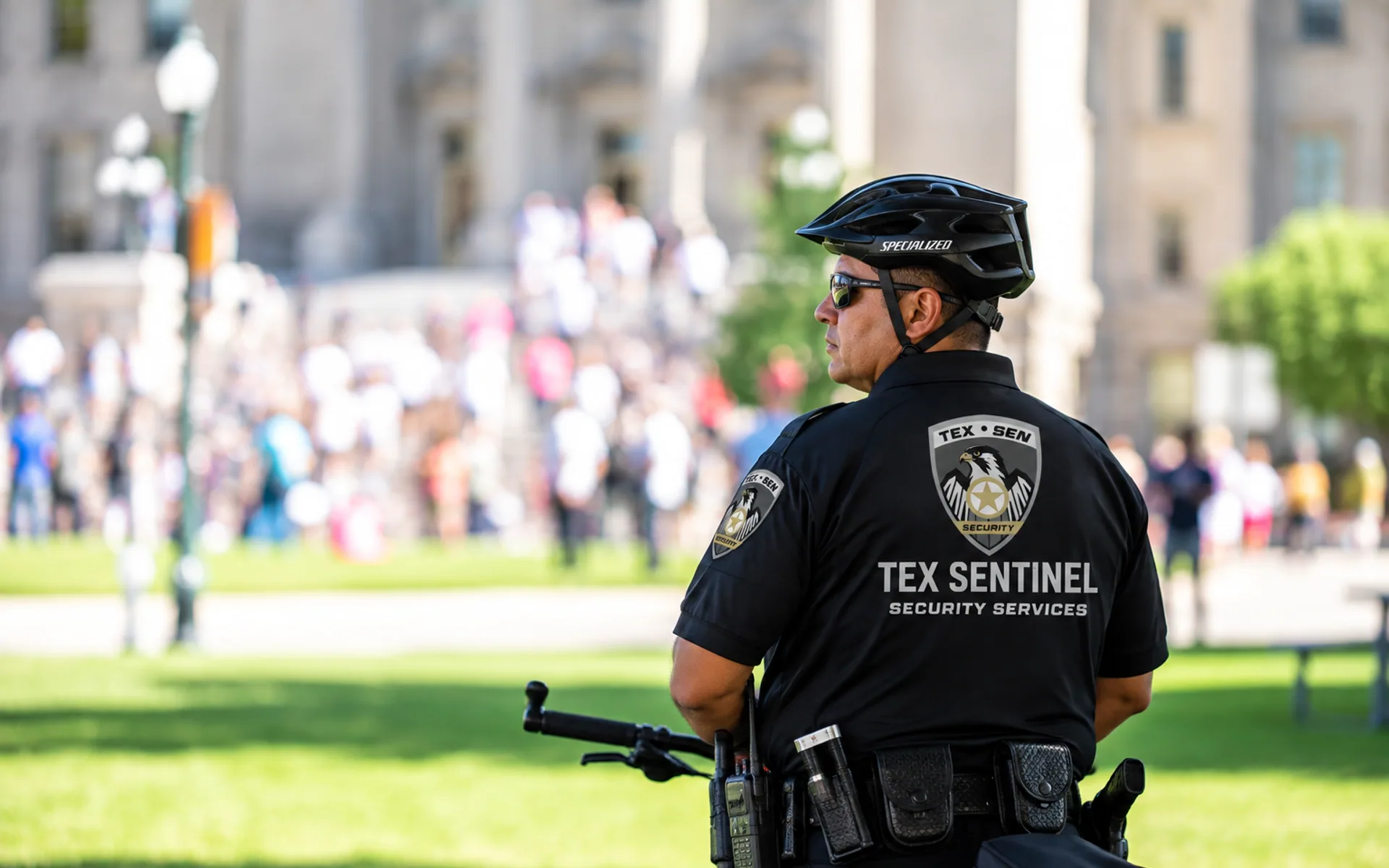 Security team at an event entrance